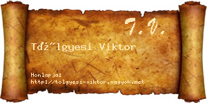 Tölgyesi Viktor névjegykártya